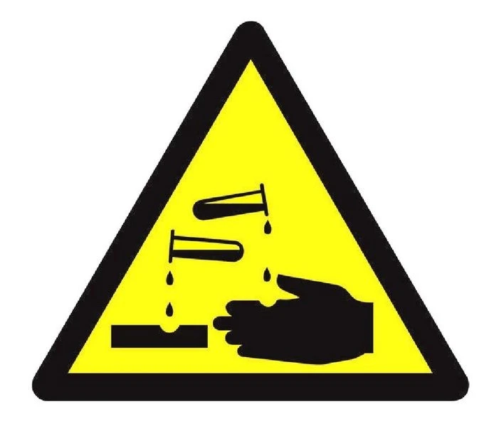 Danger Caution methacrylic acid Chemical Warning.